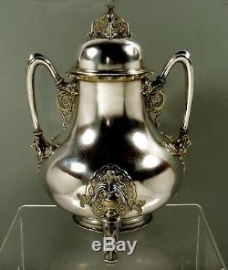 Tiffany Sterling & Gold Tea Set Tea Urn c1870 Museum
