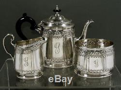Tiffany Sterling Silver Tea Set MADE c1925 HAND DECORATED