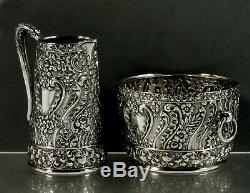 Tiffany Sterling Tea Set 1891 Hand Decorated No Mono