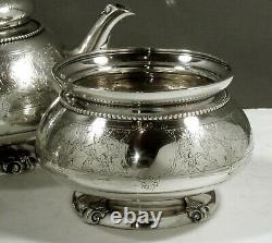 Tiffany Sterling Tea Set c1865 IVY PATTERN