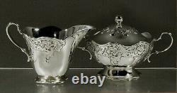 Tiffany Sterling Tea Set c1890 SCROLL & WAVE