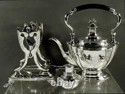 Tiffany Sterling Tea Set c1905 HAND DECORATED