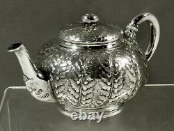 Tiffany Sterling Tea Set c1910 HAND DECORATED