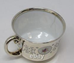 Tirschenreuth Porcelain China Silver Overlay Tea Coffee Set withDemitasse 22 pcs