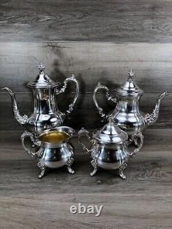 Towle 4 Piece Heavy Silver Plated Tea Service Set