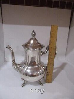 Towle Grand Duchess Set Coffee & Tea Pot, Creamer, Sugar Bowl, Tray Silverplate