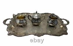 Towle & PairPoint Vintage Silver Plated Coffee & Tea Set with Tray