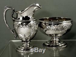Towle Sterling Tea Set c1950 OLD MASTER HAND CHASED