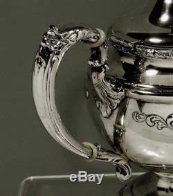 Towle Sterling Tea Set c1950 OLD MASTER HAND DECORATED 61 OUNCES