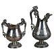 Two Piece Antique Figural Silver Plated Tea Set C1890