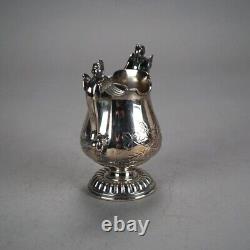 Two Piece Antique Figural Silver Plated Tea Set C1890