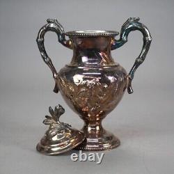 Two Piece Antique Silver Plated Tea Set C1890