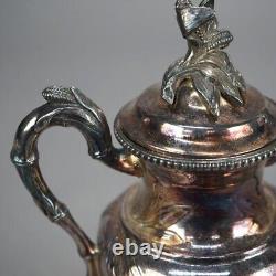 Two Piece Antique Silver Plated Tea Set C1890