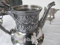 VINTAGE + RARE Reed & Barton Silver Plated 4 Piece Coffee & Tea SetCLEAN