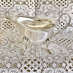 VINTAGE Silver Plated Georgian Style Tea Service Teapot Milk & Sugar Set