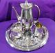 Vtg 1847 Rogers Bros Is Springtime 4 Pc Silverplate Coffee / Tea Set Withtray