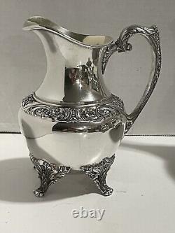 VTG 1847 Rogers Bros IS Heritage 4 PC Silverplate Tea Set 1967 Production