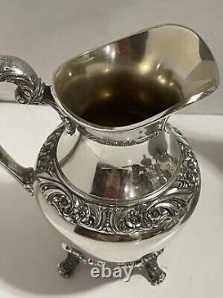 VTG 1847 Rogers Bros IS Heritage 4 PC Silverplate Tea Set 1967 Production