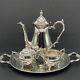 Vtg Sheridan Taunton 6 Pc Teapot Tea Service Set Silverplate Amazing Cond Rare