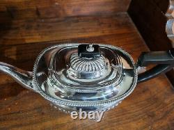 Very Good Four Piece EPNS Silver Plated Roberts & Dore Victorian Style Tea Set