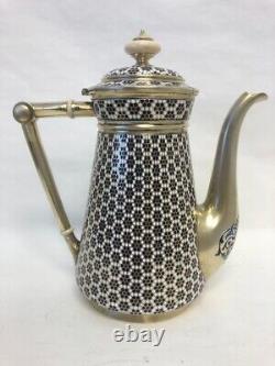 Very rare antique Russian silver 84 champleve enamel tea set by Gustav Klingert