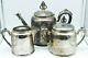 Victorian Pairpoint Silver Plate 3 Pc Tea Set Teapot Creamer Sugar Bowl