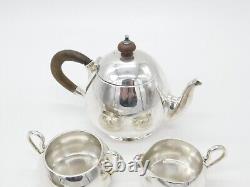 Victorian Sterling Silver Bachelors Three Piece Tea Set Antique 1872 London