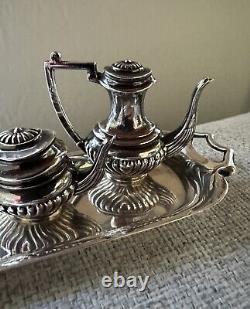 Victorian Style Sterling Silver Miniature Tea Service Set English Doll House 5pc