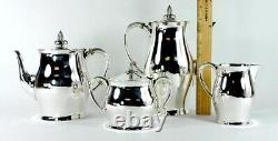 Vintage 1950s Tuttle Colonial Revival Sterling Silver Tea/Coffee Set