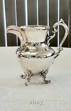 Vintage 5 pc Goldfeder Victorian Silver Plated Coffee & Tea Set ca 1932-1950's