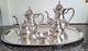 Vintage 6 Piece Mexican Sterling Silver Tea Set With Rope Twist Design
