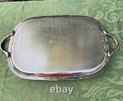 Vintage Antique Silver-plate Crescent Coffee & Tea Set With Universal Tray
