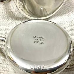 Vintage Art Deco Silver Plated Tea Set Teapot Jug Bowl Plain Simple Maple & Co