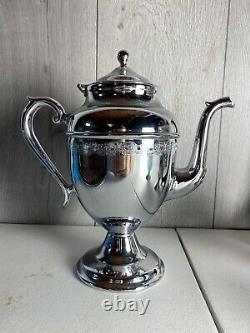 Vintage Art Deco Silverplate Sheffield Tea Set 4 Pieces BEAUTIFUL BRAND NEW