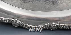 Vintage Birmingham Silver Co. Silver Plate 6 Piece Tea Set & Serving Tray