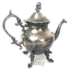 Vintage Birmingham Silver Company Tea Set Silver on Copper