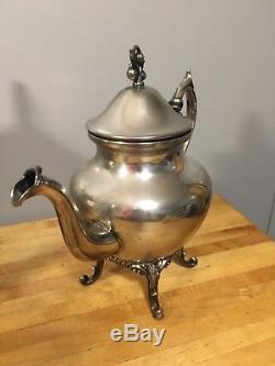 Vintage Birmingham Silver On Copper Coffee & Tea Server Set 8 Pcs