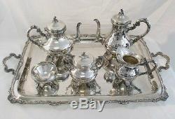 Vintage Camusso Peruvian Sterling Silver Full Tea & Coffee Service Set with Tray