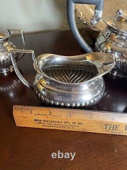 Vintage Cheltenham & Co 4 PCs Tea Set SHEFFIELD & Tray Oneida