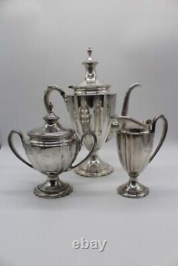Vintage Chippendale Silverplated, 3-Piece Coffee/Tea Set by International Silver