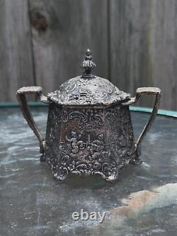 Vintage DUTCH 3 Piece Ornate Tea Set (Tea Pot, creamer and sugar set)
