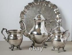 Vintage English Silver Corporation Tea Set & Tray