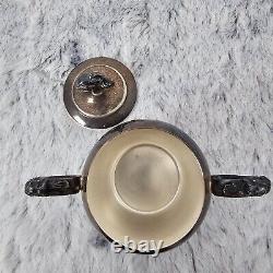 Vintage Eton Silver Plated Coffee Tea Set Service & Tray 4 Piece Cream Sugar EUC