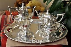 Vintage GORHAM Plymouth Sterling Silver Tea & Coffee Set with Tray(43 photos)