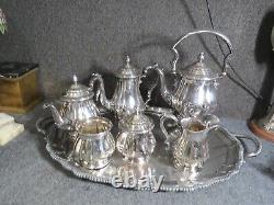 Vintage Gorham Silver 7 PIECE SILVER PLATE TEA SET