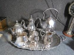 Vintage Gorham Silver 7 PIECE SILVER PLATE TEA SET