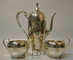 Vintage Gorham Sterling Silver 3 Piece Tea Set Monogrammed B