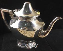 Vintage Japanese Jungin 3pc Sterling Silver Tea Set TW-1,650 Grams, 58.1oz