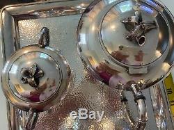 Vintage Japanese Sterling silver Tea Coffee Set with matching sterling tray