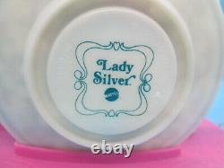 Vintage Liddle Kiddles Lady Silver Tea Party Set Cup Saucer Little Doll Rare HTF